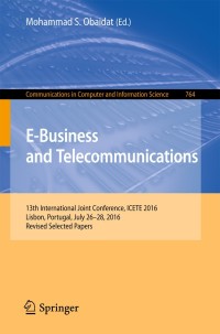 Imagen de portada: E-Business and Telecommunications 9783319678757