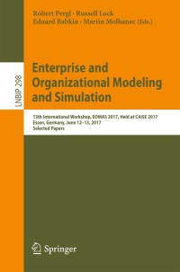 Cover image: Enterprise and Organizational Modeling and Simulation 9783319681849