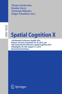 Cover image: Spatial Cognition X 9783319681887