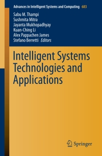 Imagen de portada: Intelligent Systems Technologies and Applications 9783319683843