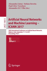 Imagen de portada: Artificial Neural Networks and Machine Learning – ICANN 2017 9783319685991