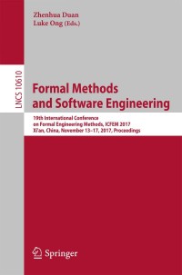 Cover image: Formal Methods and Software Engineering 9783319686899
