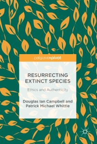 Cover image: Resurrecting Extinct Species 9783319695778