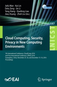 Omslagafbeelding: Cloud Computing, Security, Privacy in New Computing Environments 9783319696041