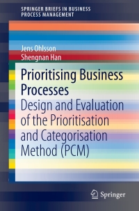 Titelbild: Prioritising Business Processes 9783319703978