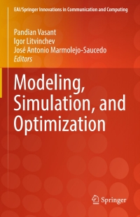 Cover image: Modeling, Simulation, and Optimization 9783319705415