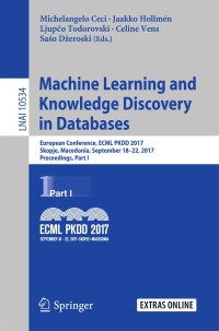 Imagen de portada: Machine Learning and Knowledge Discovery in Databases 9783319712482