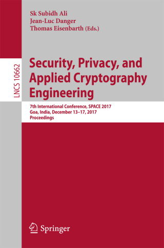 Cover image: Security, Privacy, and Applied Cryptography Engineering 9783319715001