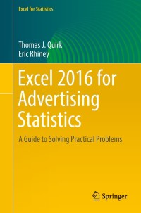 صورة الغلاف: Excel 2016 for Advertising Statistics 9783319721033