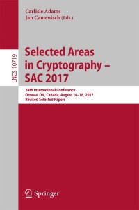 Cover image: Selected Areas in Cryptography – SAC 2017 9783319725642