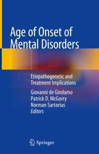 صورة الغلاف: Age of Onset of Mental Disorders 9783319726182