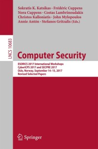 Cover image: Computer Security 9783319728162