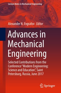 Cover image: Advances in Mechanical Engineering 9783319729282
