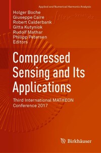 Cover image: Compressed Sensing and Its Applications 9783319730738