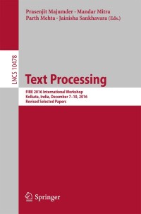 Cover image: Text Processing 9783319736051