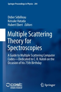 Cover image: Multiple Scattering Theory for Spectroscopies 9783319738109