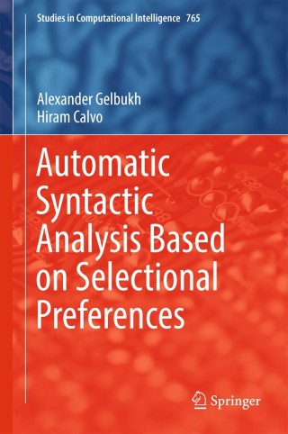 Cover image: Automatic Syntactic Analysis Based on Selectional Preferences 9783319740539