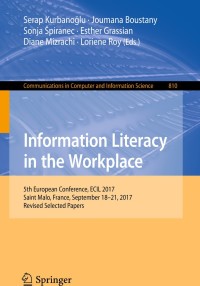 Cover image: Information Literacy in the Workplace 9783319743332