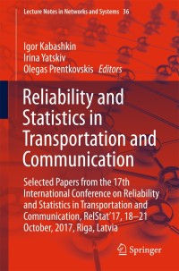 Cover image: Reliability and Statistics in Transportation and Communication 9783319744537