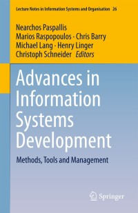 Cover image: Advances in Information Systems Development 9783319748160