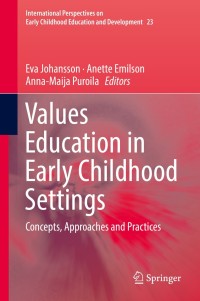 Cover image: Values Education in Early Childhood Settings 9783319755588