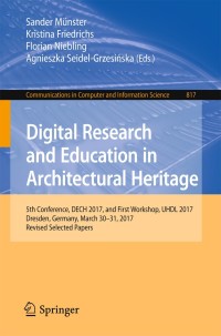 Cover image: Digital Research and Education in Architectural Heritage 9783319769912