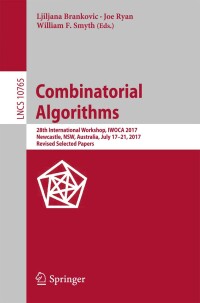 Cover image: Combinatorial Algorithms 9783319788241