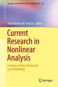 Cover image: Current Research in Nonlinear Analysis 9783319897998