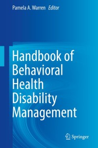 صورة الغلاف: Handbook of Behavioral Health Disability Management 9783319898599
