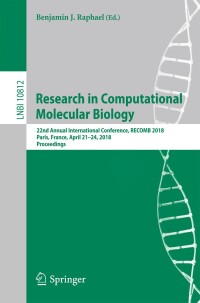 Cover image: Research in Computational Molecular Biology 9783319899282