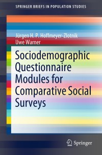 Imagen de portada: Sociodemographic Questionnaire Modules for Comparative Social Surveys 9783319902081