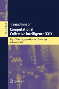 Imagen de portada: Transactions on Computational Collective Intelligence XXIX 9783319902869