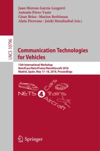 Cover image: Communication Technologies for Vehicles 9783319903705