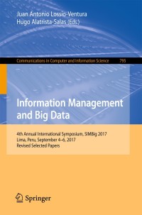 表紙画像: Information Management and Big Data 9783319905952