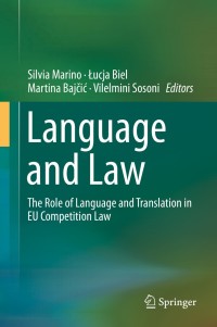 Immagine di copertina: Language and Law 9783319909042