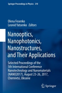 Cover image: Nanooptics, Nanophotonics, Nanostructures, and Their Applications 9783319910826