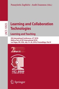 Cover image: Learning and Collaboration Technologies. Learning and Teaching 9783319911519