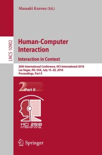 Cover image: Human-Computer Interaction. Interaction in Context 9783319912431