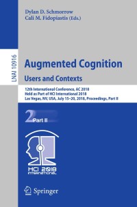 Cover image: Augmented Cognition: Users and Contexts 9783319914664