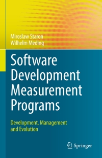 Cover image: Software Development Measurement Programs 9783319918358