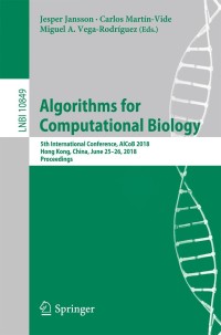 Imagen de portada: Algorithms for Computational Biology 9783319919379