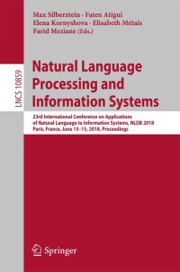 Cover image: Natural Language Processing and Information Systems 9783319919461