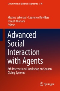 Cover image: Advanced Social Interaction with Agents 9783319921075