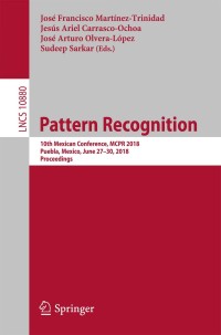 Cover image: Pattern Recognition 9783319921976