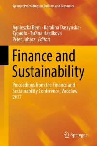 Cover image: Finance and Sustainability 9783319922270