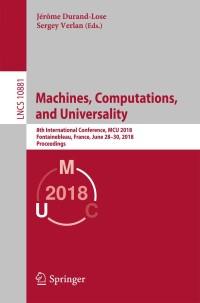 Cover image: Machines, Computations, and Universality 9783319924014