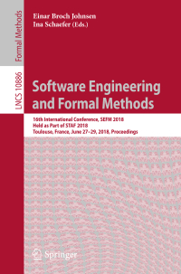 Imagen de portada: Software Engineering and Formal Methods 9783319929699