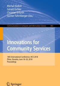 Imagen de portada: Innovations for Community Services 9783319934075