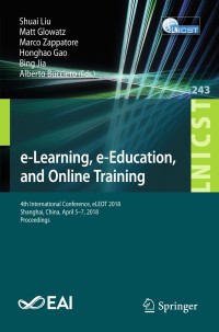 Cover image: e-Learning, e-Education, and Online Training 9783319937182
