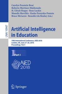 Imagen de portada: Artificial Intelligence in Education 9783319938424